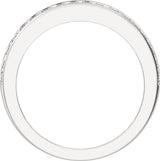 14K White Gold 3/4 CTW Lab-Grown Diamond Tapered Band