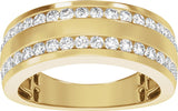 14K Yellow 3/4 CTW Lab-Grown Diamond Tapered Band