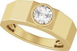 14K Yellow Gold 1 CT Lab-Grown Diamond Tapered Band