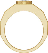 14K Yellow Gold 1 CT Lab-Grown Diamond Tapered Band