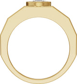 14K Yellow Gold 1 CT Lab-Grown Diamond Tapered Band
