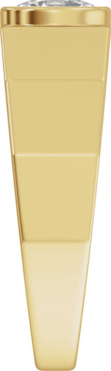 14K Yellow Gold 1 CT Lab-Grown Diamond Tapered Band