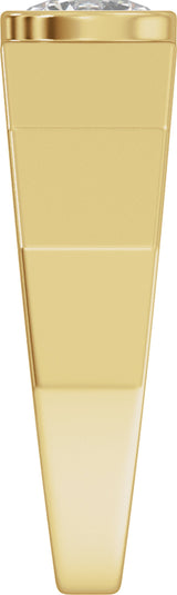 14K Yellow Gold 1 CT Lab-Grown Diamond Tapered Band