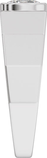 14K White Gold 1 CT Lab-Grown Diamond Tapered Band