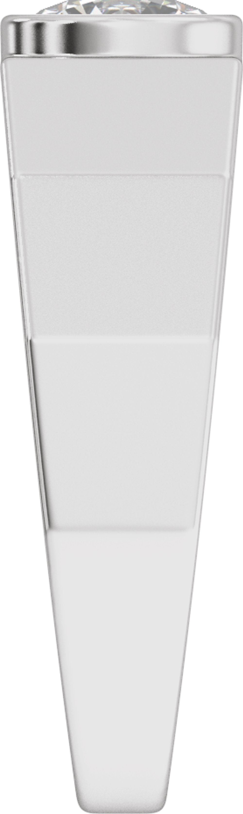 14K White 1 CT Lab-Grown Diamond Tapered Band