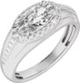 14K White 1 3/4 CTW Lab-Grown Diamond Halo-Style Tapered Band