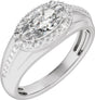 14K White Gold 1 3/4 CTW Lab-Grown Diamond Halo-Style Tapered Band