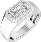 14K White Gold 1 3/4 CTW Lab-Grown Diamond Halo-Style Band