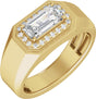 14K Yellow 1 3/4 CTW Lab-Grown Diamond Halo-Style Band