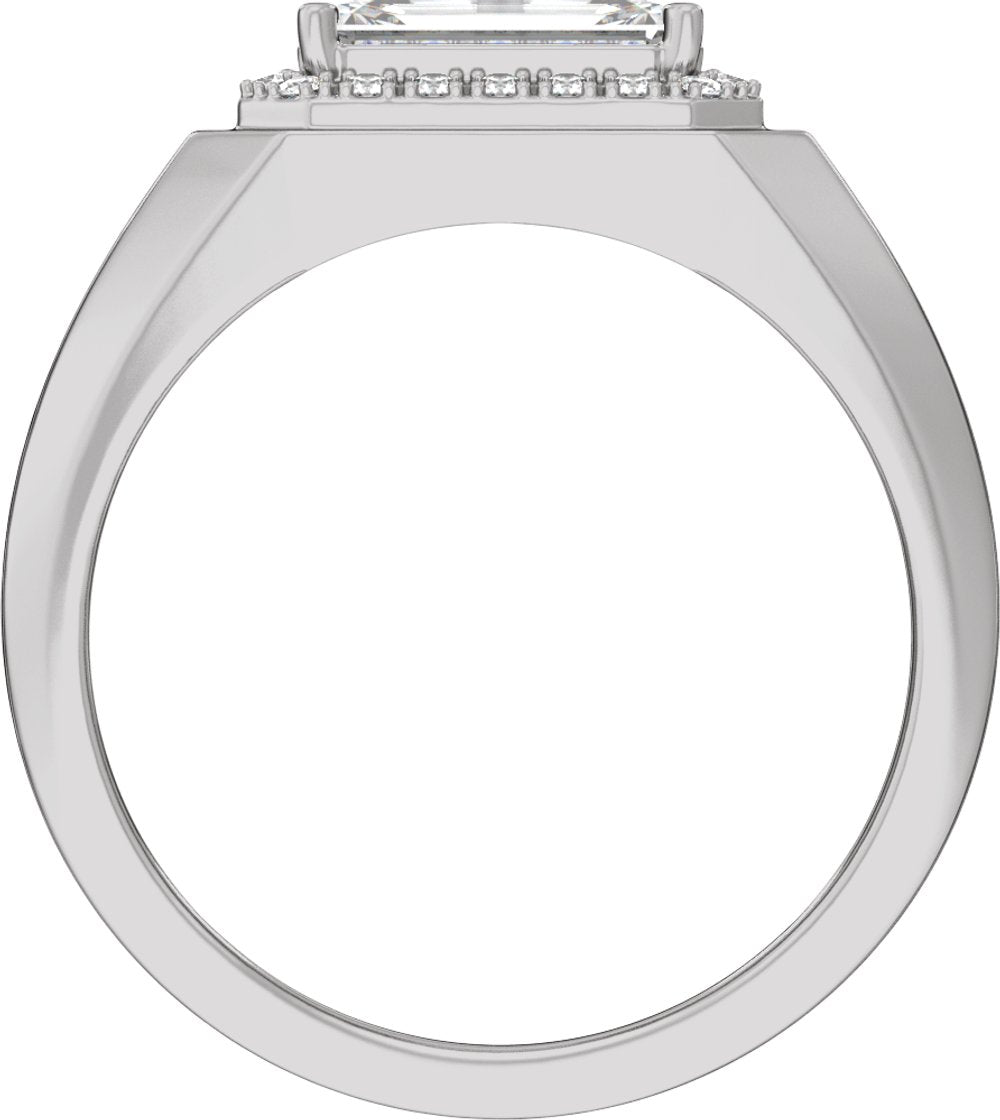 14K White Gold 1 3/4 CTW Lab-Grown Diamond Halo-Style Band