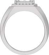 14K White Gold 1 3/4 CTW Lab-Grown Diamond Halo-Style Band