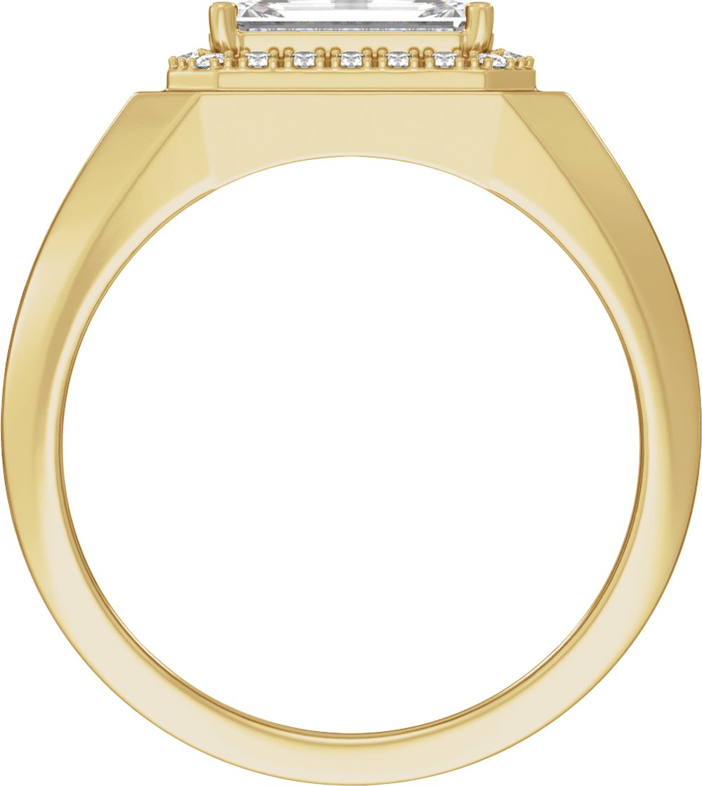 14K Yellow Gold 1 3/4 CTW Lab-Grown Diamond Halo-Style Band