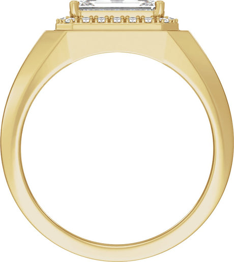 14K Yellow Gold 1 3/4 CTW Lab-Grown Diamond Halo-Style Band