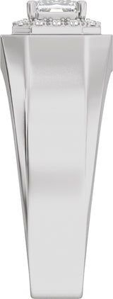 14K White Gold 1 3/4 CTW Lab-Grown Diamond Halo-Style Band
