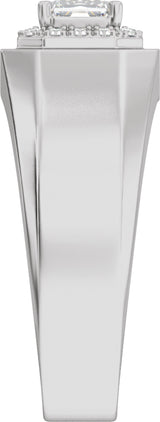 14K White Gold 1 3/4 CTW Lab-Grown Diamond Halo-Style Band