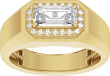 14K Yellow 1 3/4 CTW Lab-Grown Diamond Halo-Style Band