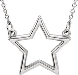 Sterling Silver Star 16" Necklace  