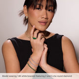 14K White 7 CTW Lab-Grown Diamond Line 7" Bracelet
