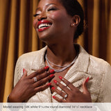 14K White 9 1/2 CTW Lab-Grown Diamond Line 16 1/2" Necklace