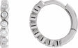 14K White Gold 1/4 CTW Lab-Grown Diamond Hinged Hoop Earrings