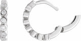 14K White Gold 1/4 CTW Lab-Grown Diamond Hinged Hoop Earrings