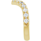 14K Yellow Gold 1 CTW Lab-Grown Diamond Contour Band