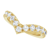 14K Yellow Gold 1 CTW Lab-Grown Diamond Contour Band