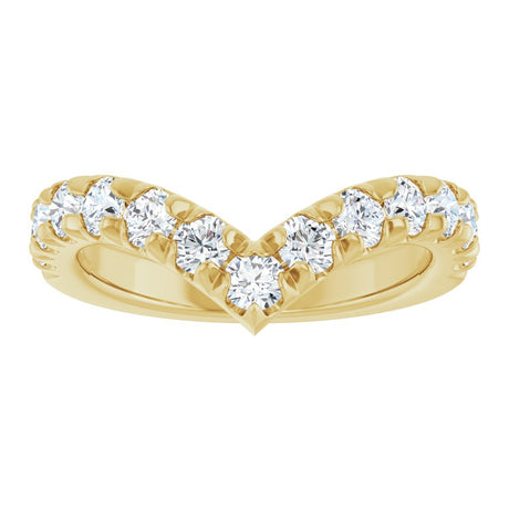 14K Yellow Gold 1 CTW Natural Diamond Contour Band