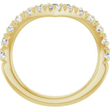 14K Yellow Gold 1 CTW Lab-Grown Diamond Contour Band