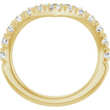 14K Yellow Gold 1 CTW Lab-Grown Diamond Contour Band