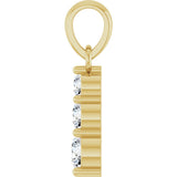 14K Yellow Gold 1/6 CTW Natural Diamond Graduated Bar Pendant
