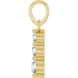 14K Yellow Gold 1/6 CTW Lab-Grown Diamond Graduated Bar Pendant