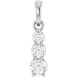 14K White Gold 1/6 CTW Natural Diamond Graduated Bar Pendant