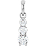 14K White Gold 1/6 CTW Natural Diamond Graduated Bar Pendant