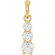 14K Yellow Gold 1/6 CTW Natural Diamond Graduated Bar Pendant