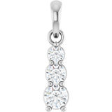 14K White Gold 1/6 CTW Natural Diamond Graduated Bar Pendant