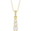 14K Yellow Gold 1/6 CTW Lab-Grown Diamond Graduated Bar 18" Necklace