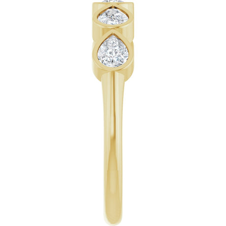 14K Yellow Gold 3/4 CTW Lab-Grown Diamond Anniversary Band