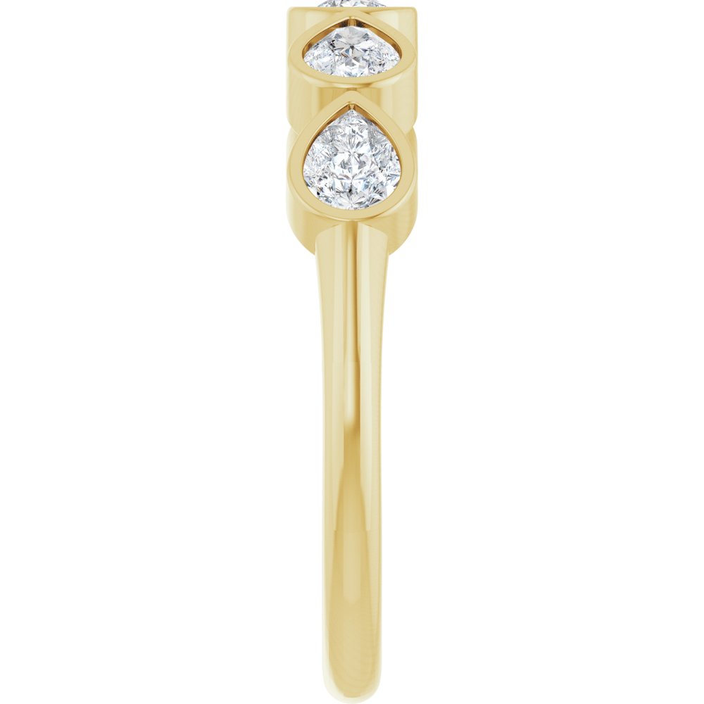 14K Yellow Gold 3/4 CTW Lab-Grown Diamond Anniversary Band