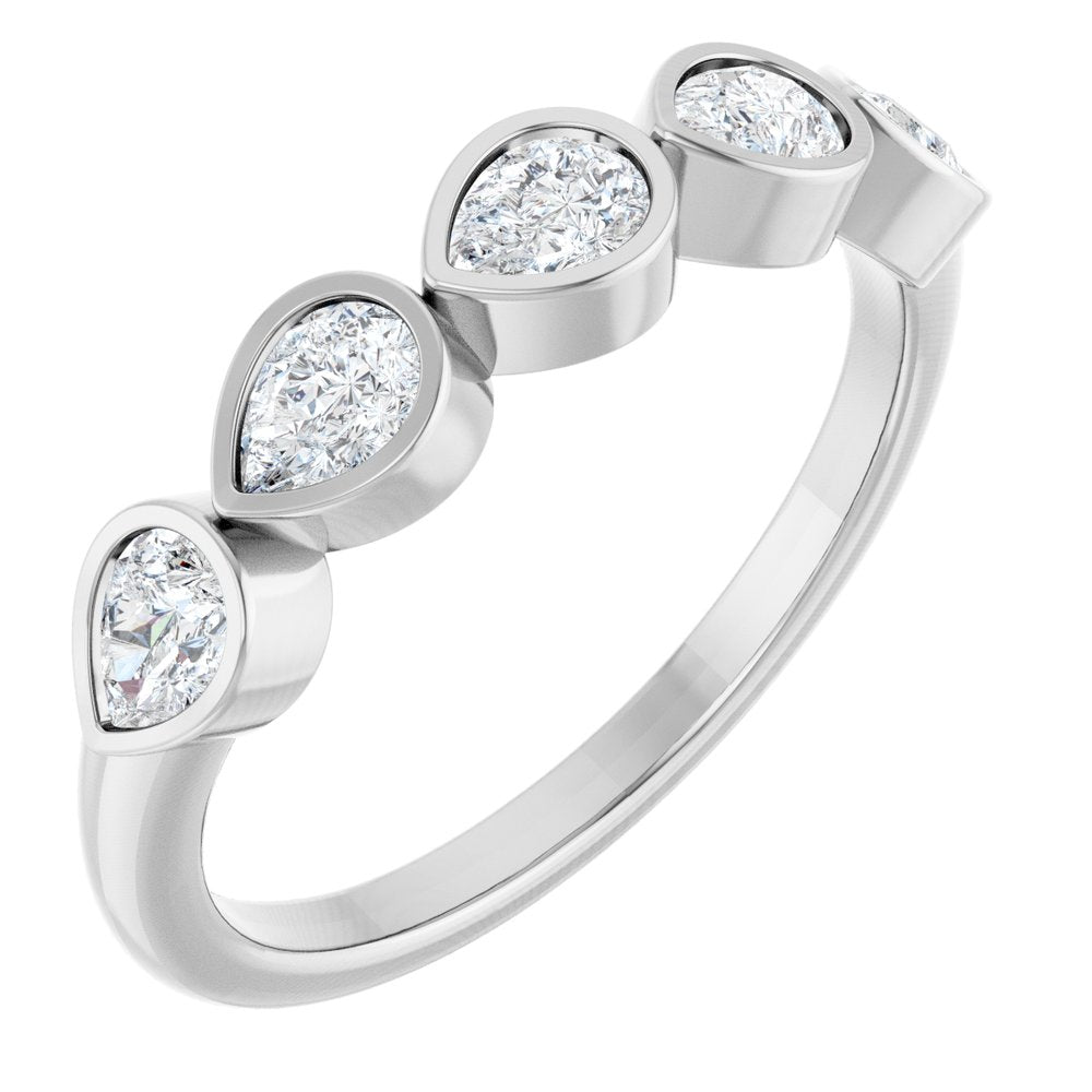 14K White Gold 3/4 CTW Lab-Grown Diamond Anniversary Band