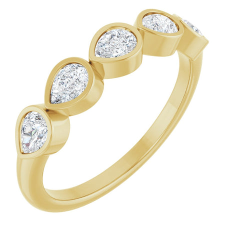 14K Yellow Gold 3/4 CTW Lab-Grown Diamond Anniversary Band