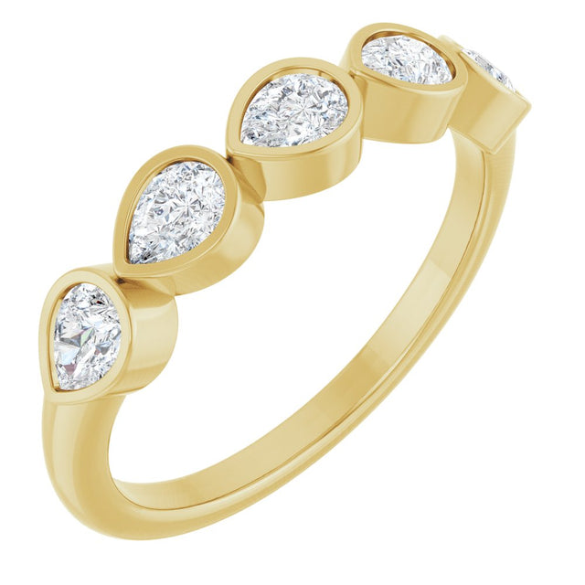 14K Yellow Gold 3/4 CTW Lab-Grown Diamond Anniversary Band