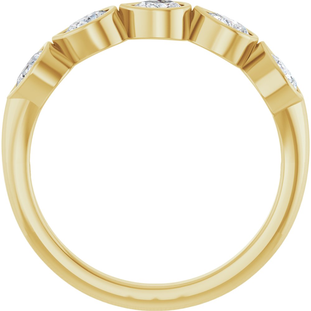 14K Yellow Gold 3/4 CTW Lab-Grown Diamond Anniversary Band