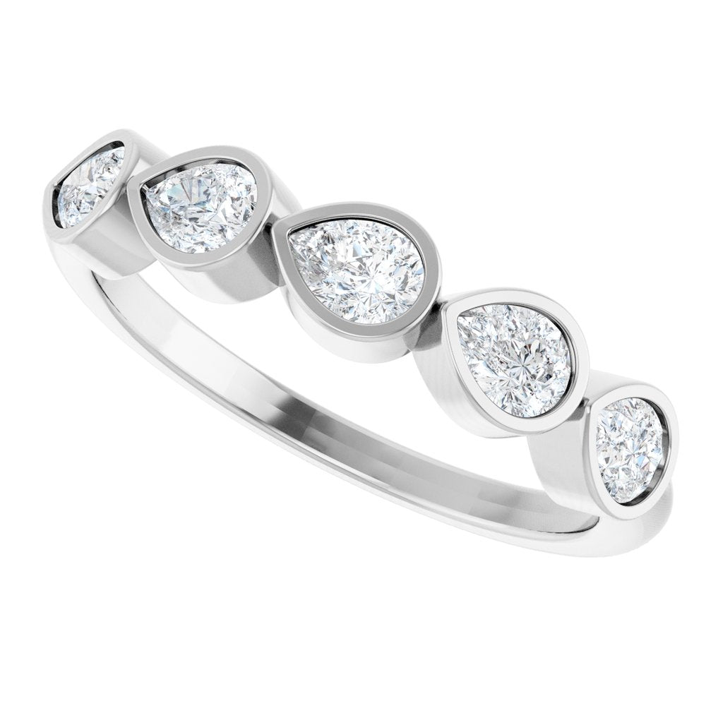 14K White Gold 3/4 CTW Lab-Grown Diamond Anniversary Band