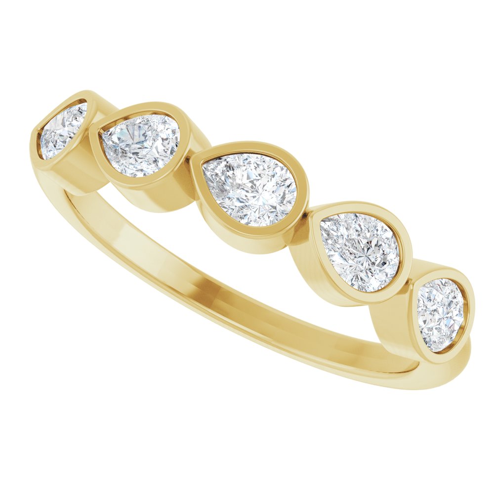 14K Yellow Gold 3/4 CTW Lab-Grown Diamond Anniversary Band