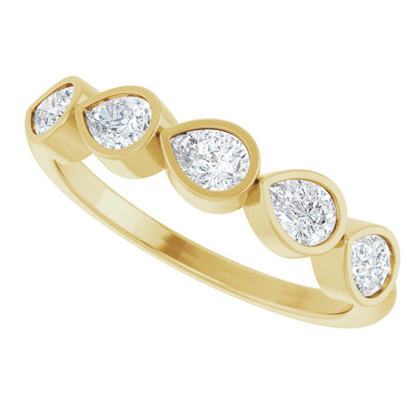 14K Yellow Gold 3/4 CTW Lab-Grown Diamond Anniversary Band