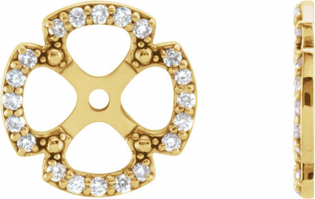 14K Yellow Gold 1/5 CTW Natural Diamond Earring Jackets