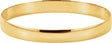 14K Yellow Engravable 8 mm Half Round Bangle 7 1/2" Bracelet