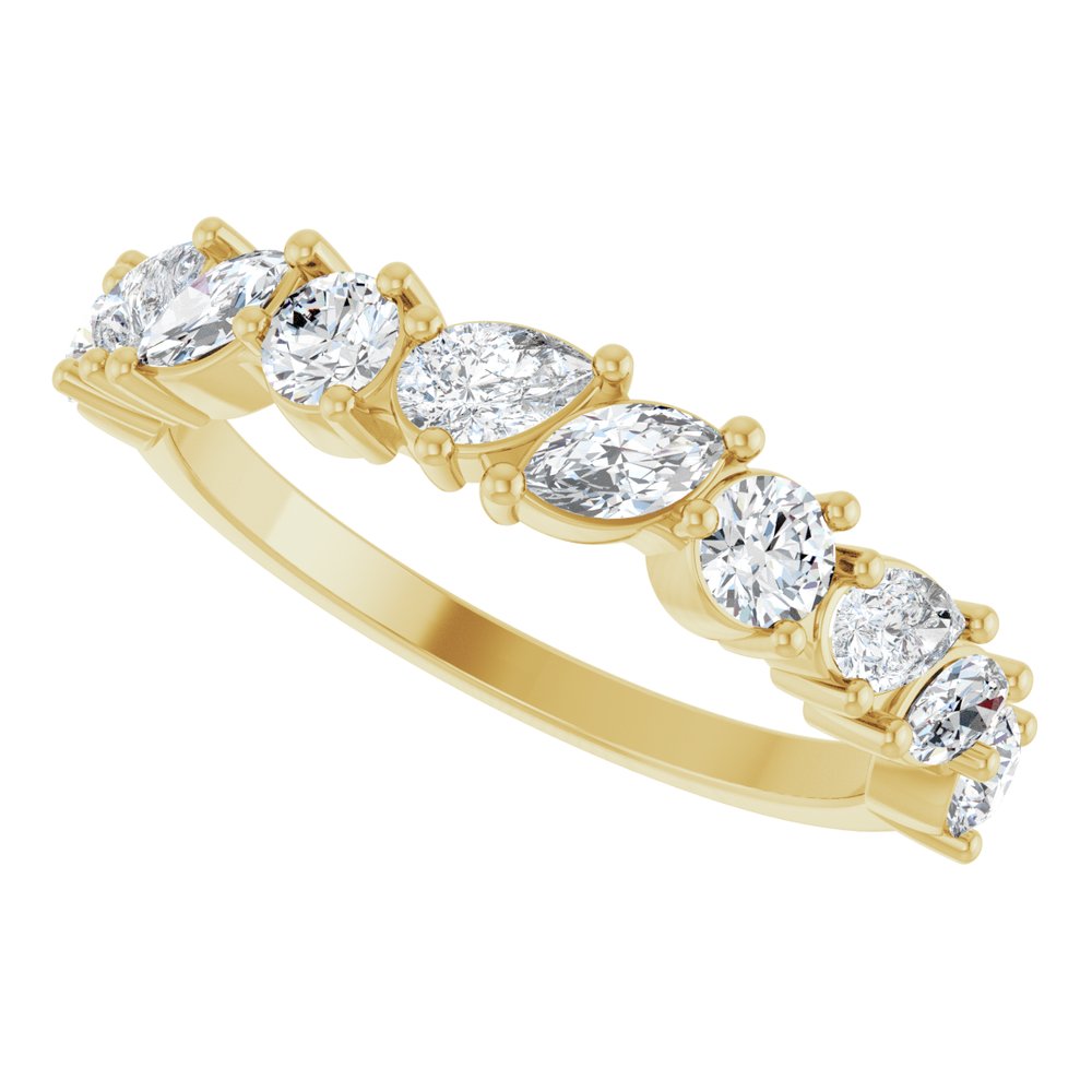 14K Yellow Gold 9/10 CTW Lab-Grown Diamond Anniversary Band
