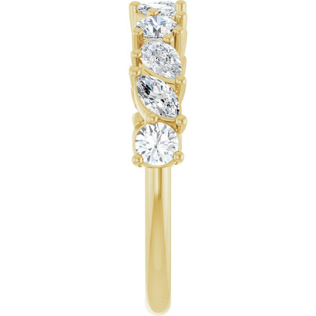 14K Yellow Gold 9/10 CTW Lab-Grown Diamond Anniversary Band